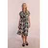Robe midi imprimée noire et beige MOLLY BRACKEN
