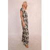 Combi-pantalon imprimé beige et noir MOLLY BRACKEN