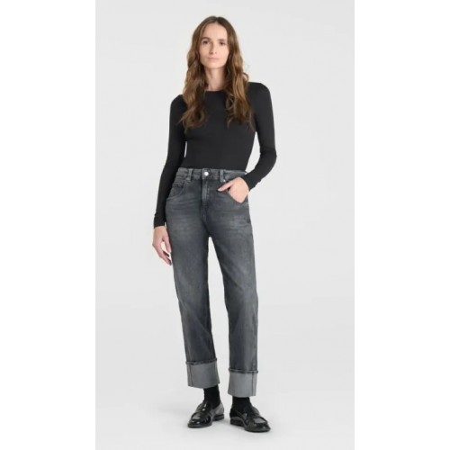 Jeans 400/60 girlfriend Jama taille haute gris N°1