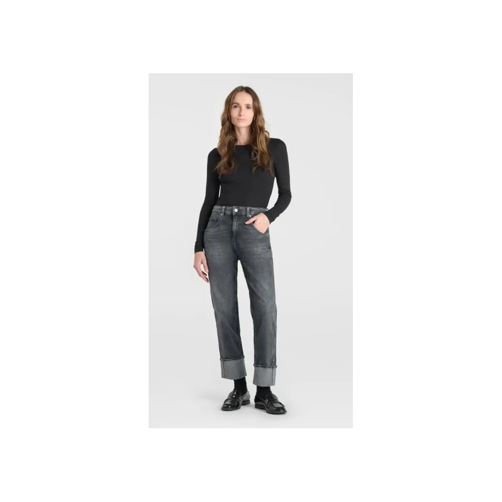 Jeans 400/60 girlfriend Jama taille haute gris N°1