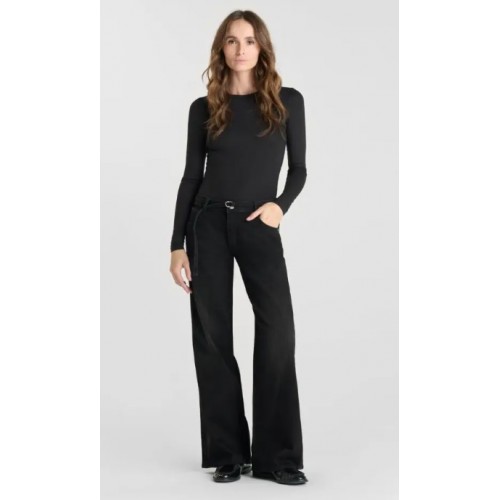 Jeanfemme wide leg Lauryn jab noir N°1 LE TEMPS DES CERISES