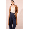 Manteau femme, camel, droit en maille MOLLY BRACKEN
