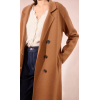 Manteau femme, camel, droit en maille MOLLY BRACKEN