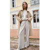 Pantalon femme, ivoire, large à chevrons MOLLY BRACKEN