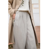 Pantalon femme, ivoire, large à chevrons MOLLY BRACKEN