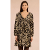 Robe courte plissée imprimé léopard MOLLY BRACKEN