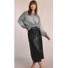 Longue jupe en similicuir noir MOLLY BRACKEN