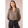 Blouse en voile imprimé animalier MOLLY BRACKEN