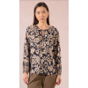 Blouse oversize, imprimé noir et beige MOLLY BRACKEN
