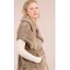 Gilet femme sans manches effet fourrure, beige MOLLY BRACKEN