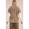 Gilet femme sans manches effet fourrure, beige MOLLY BRACKEN