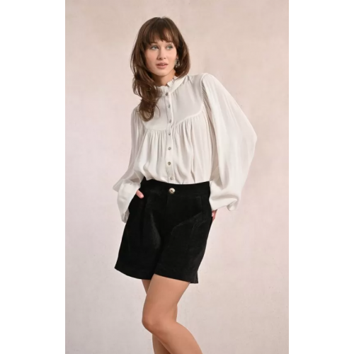 Short en velours noir MOLLY BRACKEN