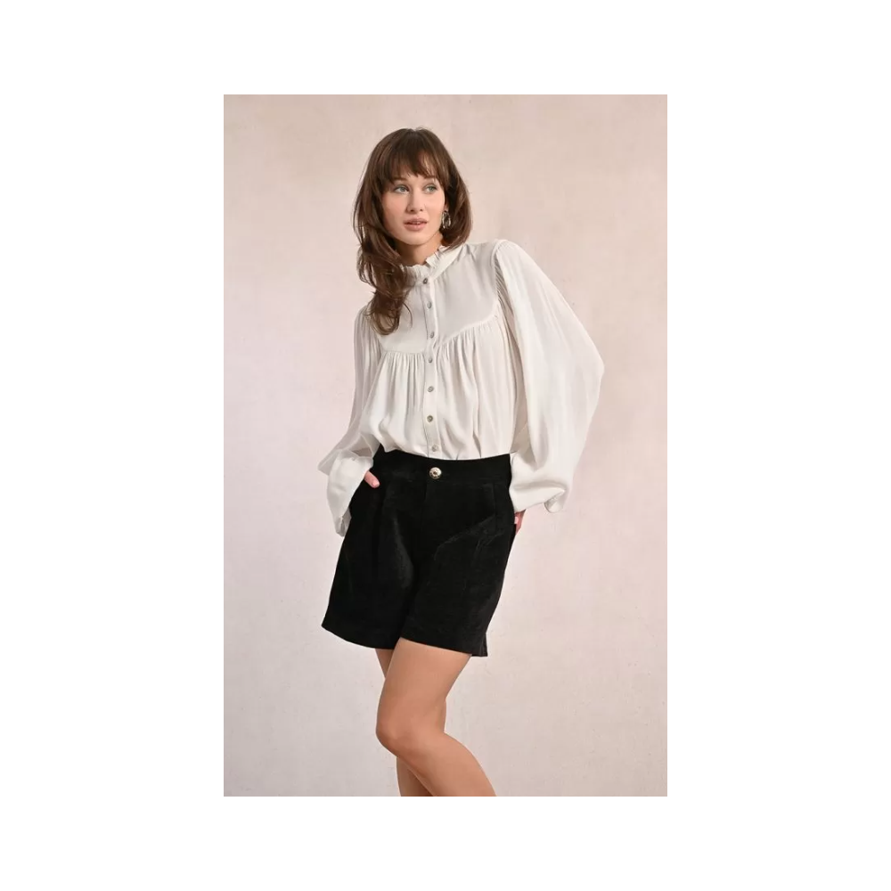 Short en velours noir MOLLY BRACKEN