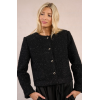 Veste femme, noire, courte texturée, fils métallisés MOLLY BRACKEN