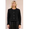 Veste femme, noire, courte texturée, fils métallisés MOLLY BRACKEN