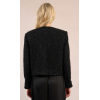 Veste femme, noire, courte texturée, fils métallisés MOLLY BRACKEN