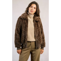 Veste femme texturée, imitation fourrure en zigzag MOLLY BRACKEN