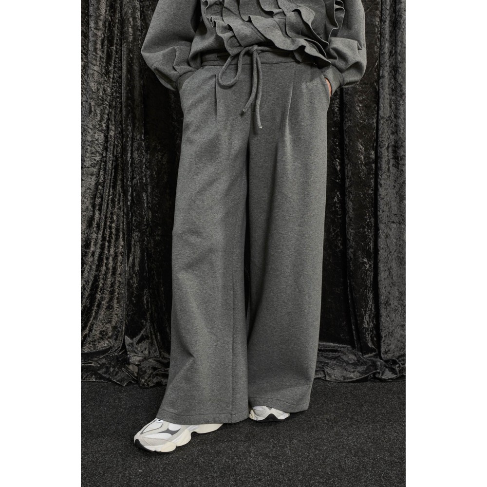 Pantalon femme, gris, large SOUVENIR