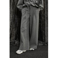 Pantalon femme, gris, large SOUVENIR