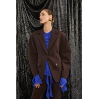 Veste femme, marron, manches ballons SOUVENIR