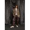 Pantalon femme , similicuir marron SOUVENIR