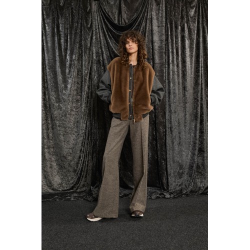 Bombers femme bi-matière SOUVENIR