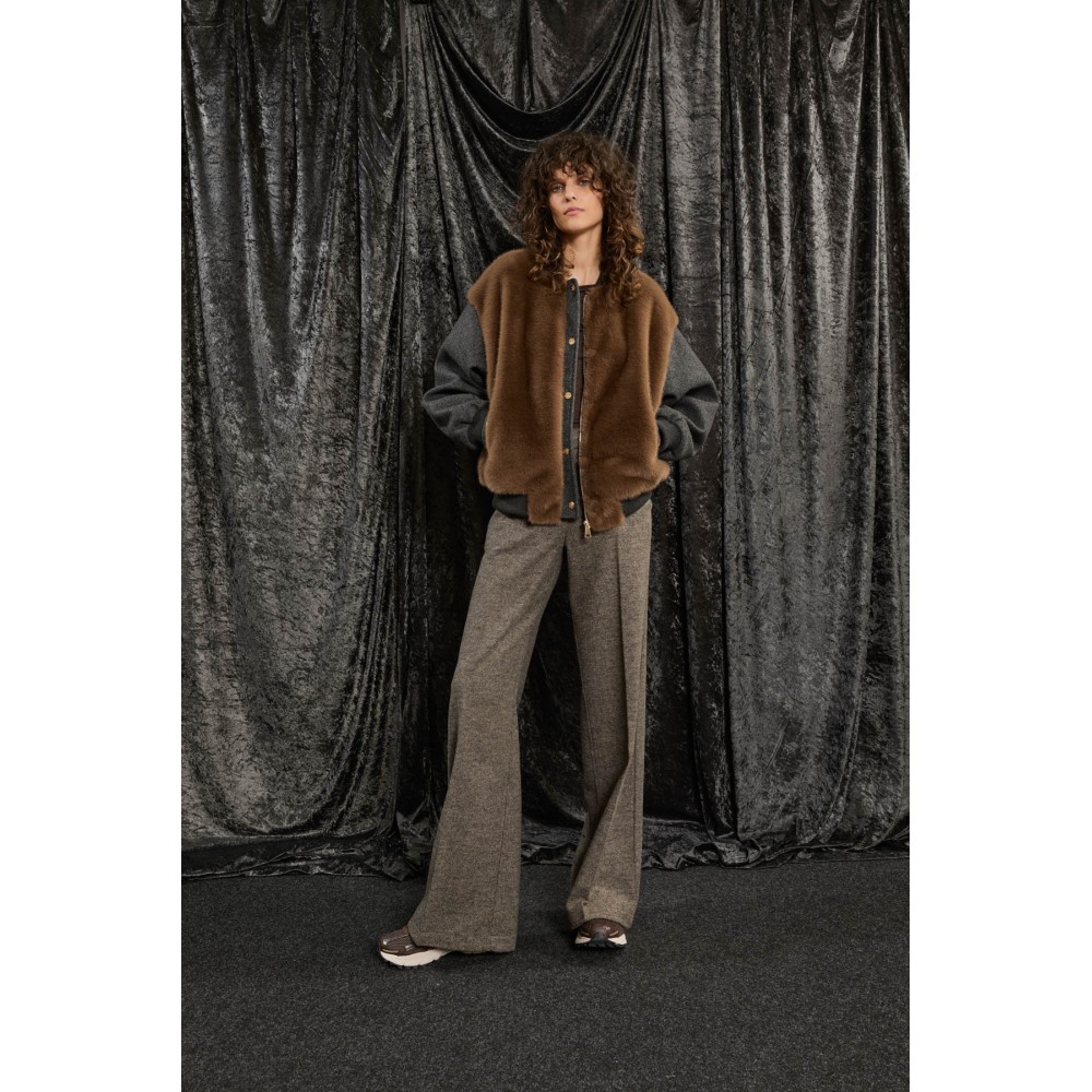 Bombers femme bi-matière SOUVENIR