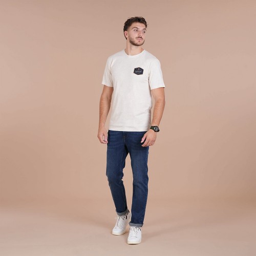 T-shirt à manches courtes blanc cassé Ruckfield Selected Rugby