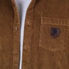 Surchemise homme en velours Ruckfield Selected Rugby beige