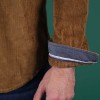 Surchemise homme en velours Ruckfield Selected Rugby beige
