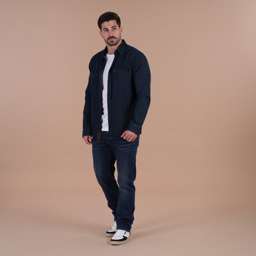 Chemise homme en jean Ruckfield Seleted Rugby à manches longues