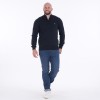 Pull homme demi-zip Ruckfield essentiel bleu marine