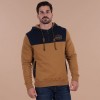 Sweat homme capuche Ruckfield Selected Rugby beige