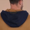 Sweat homme capuche Ruckfield Selected Rugby beige