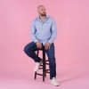 Chemise homme bleu ciel à manches longues Ruckfield ligne city