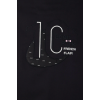 Chemise en coton pinpoint noire broderie dos coupe droite