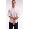 Chemise homme EDEN PARK rayée en coton rose coupe droite