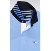 Pull homme EDEN PARK col maillot en coton ciel à effet de rayure