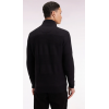 Pull EDEN PARK col camionneur en coton noir effet de rayure