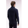Pull EDEN PARK col camionneur en coton marine effet de rayure