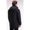 Imperméable EDEN PARK long en nylon noir à capuche amovible