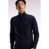 Cardigan EDEN PARK zippé en coton marine broderie dos ciel