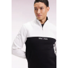 Sweatshirt EDEN PARK col camionneur en molleton bicolore blanc