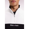 Sweatshirt EDEN PARK col camionneur en molleton bicolore blanc