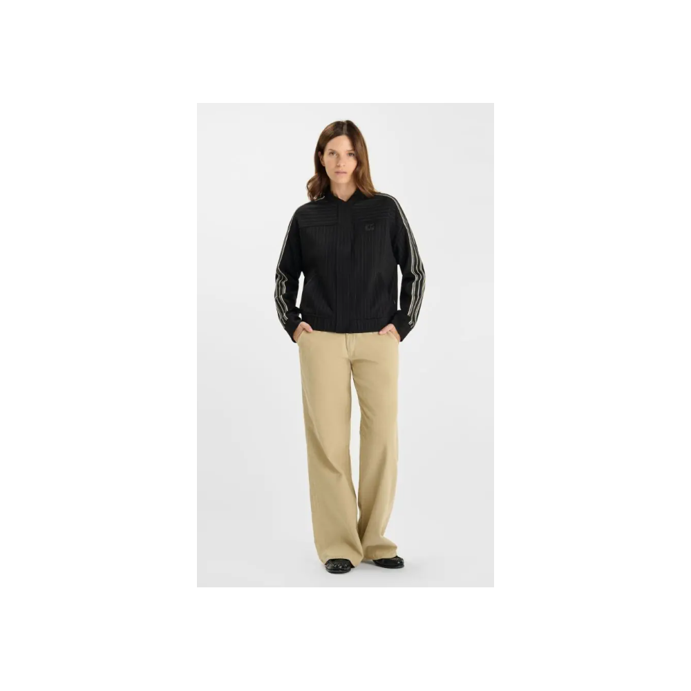 Blouson femme Olivia, rayé noir et ivoire LE TEMPS DES CERISES