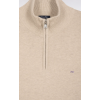 Pull col camionneur en laine et coton beige
