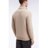 Pull col camionneur en laine et coton beige