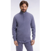Pull homme col camionneur en laine et coton bleu gris EDEN PARK