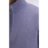 Pull homme col camionneur en laine et coton bleu gris EDEN PARK