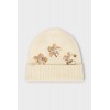 Bonnet en maille à fleurs en sequins
